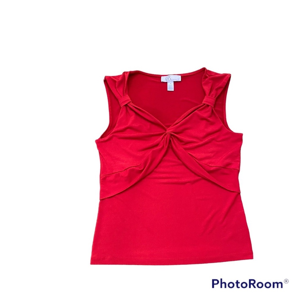 Nine & Co. Red Sleeveless Pullover Blouse